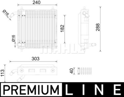 Oljekylare, motor MAHLE CLC 291 000P