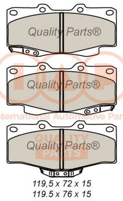 Комплект тормозных колодок, дисковый тормоз IAP QUALITY PARTS 704-17070 для TOYOTA 4 RUNNER