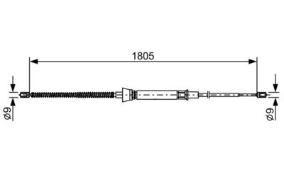Тросик, cтояночный тормоз BOSCH 1 987 482 646 для SKODA ROOMSTER