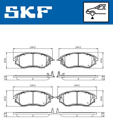 Brake Pad Set, disc brake VKBP 80555 A