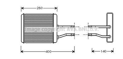 Теплообменник, отопление салона AVA QUALITY COOLING AL6073 для ALFA ROMEO GTV