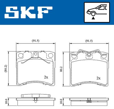 Brake Pad Set, disc brake VKBP 80536