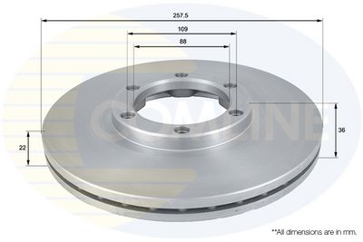 спирачен диск COMLINE ADC0702V