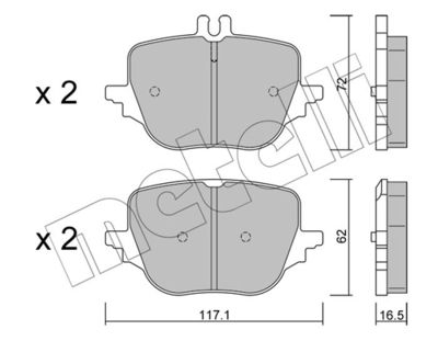 Комплект тормозных колодок, дисковый тормоз 22-1313-0