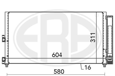 ERA 667000 Радиатор кондиционера  для FIAT IDEA (Фиат Идеа)