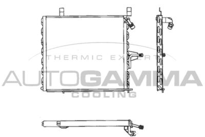 Конденсатор, кондиционер AUTOGAMMA 101726 для MERCEDES-BENZ 190