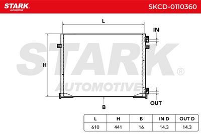 кондензатор, климатизация STARK SKCD-0110360