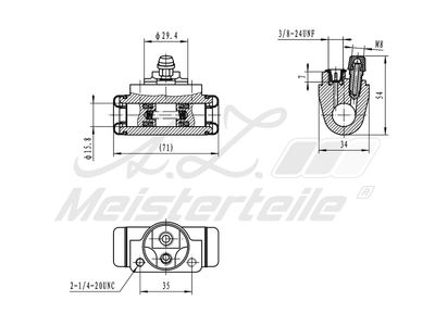спирачно цилиндърче на колелото A.Z. Meisterteile AZMT-44-111-1140