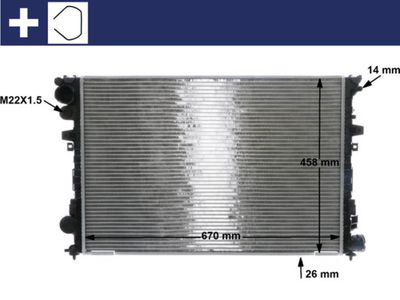 Radiateur - CR587000S - MAHLE