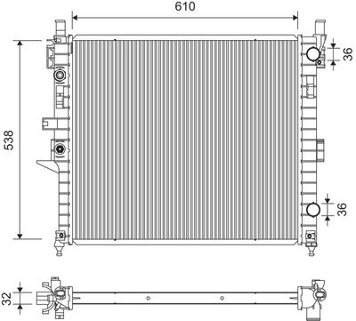 RADIATOR RACIRE MOTOR VALEO 701411