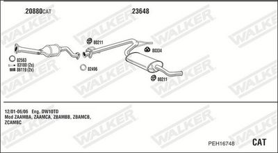 SISTEM DE ESAPAMENT WALKER PEH16748