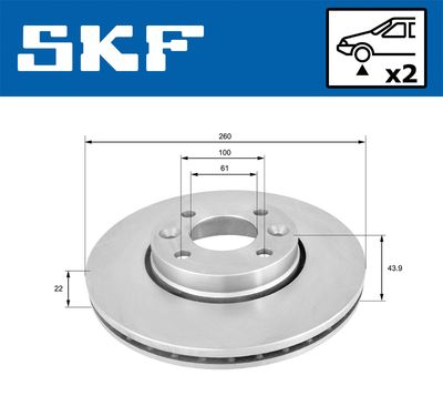 Brake Disc VKBD 80004 V2