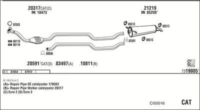 Układ wydechowy WALKER CI55016