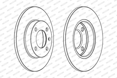 BREMSSCHEIBE FERODO DDF042C 1