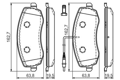 Brake Pad Set, disc brake 0 986 494 385