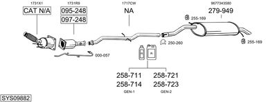 Układ wydechowy BOSAL SYS09882