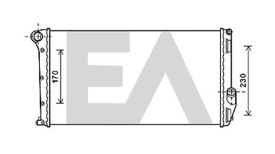 Радиатор, охлаждение двигателя EACLIMA 31R40012 для FIAT IDEA