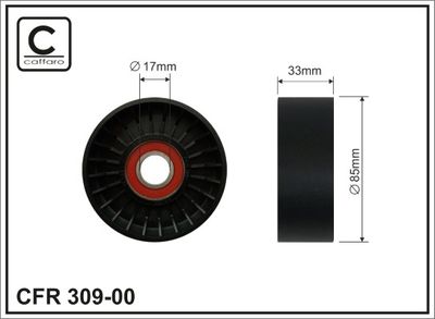 Deflection/Guide Pulley, V-ribbed belt 309-00