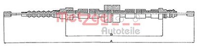 жило, ръчна спирачка METZGER AUTOTEILE 10.679