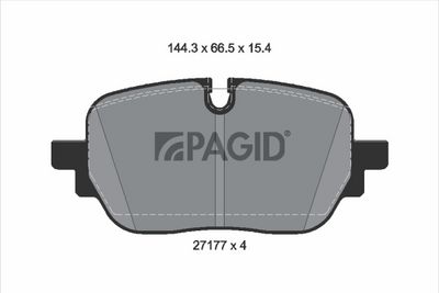 комплект спирачно феродо, дискови спирачки PAGID T4649N