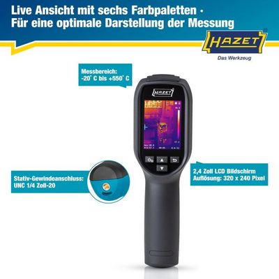HAZET 1992N-1 Termokamera, rozsah měření −20 až 550 °C, IR rozlišení 96 × 96 px
