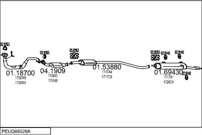 SISTEM DE ESAPAMENT MTS PEUG66529A005626