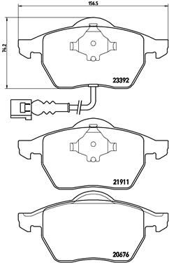 Bromsbeläggssats, skivbroms BREMBO P85045