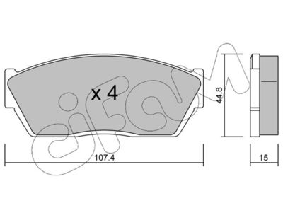 Комплект тормозных колодок, дисковый тормоз CIFAM 822-054-0 для HONDA PRELUDE