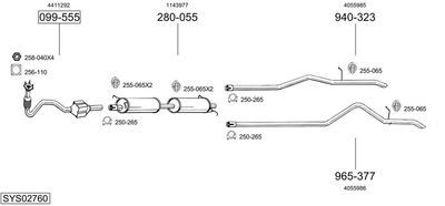 SISTEM DE ESAPAMENT BOSAL SYS02760