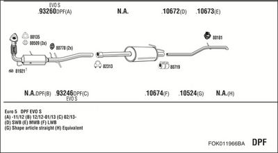 SISTEM DE ESAPAMENT WALKER FOK011966BA