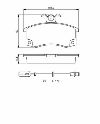 BREMSBELAGSATZ SCHEIBENBREMSE BOSCH 0986494533 4