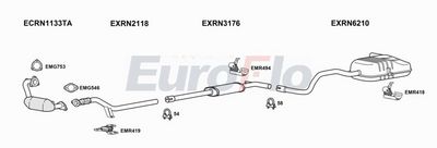 Układ wydechowy EUROFLO RNMEG124005B