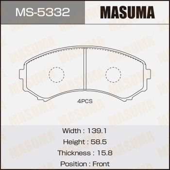 Комплект тормозных колодок MASUMA MS-5332 для ACURA MDX