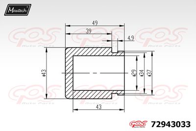 Поршень, корпус скобы тормоза MAXTECH 72943033 для TOYOTA CAMRY