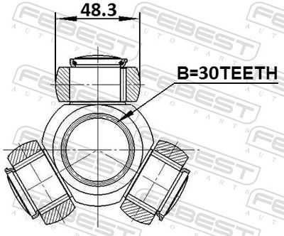 Spider Assembly, drive shaft 0116-GRJ120