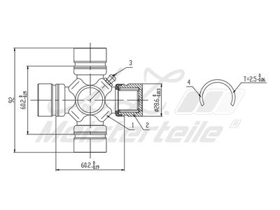 Шарнир, карданен вал A.Z. Meisterteile AZMT-42-041-1021