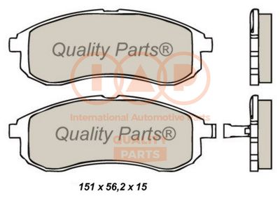 Комплект тормозных колодок, дисковый тормоз IAP QUALITY PARTS 704-12033 для MITSUBISHI L200
