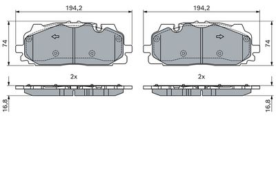 Brake Pad Set, disc brake 0 986 424 429