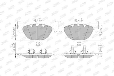 BREMSBELAGSATZ SCHEIBENBREMSE JURID 573150J 1