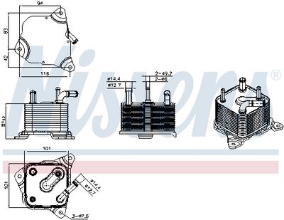 ÖLKüHLER AUTOMATIKGETRIEBE NISSENS 91597 4