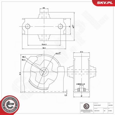 Uloženie, motor ESEN SKV 75SKV365