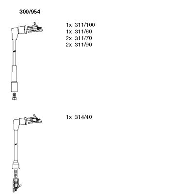 Комплект проводов зажигания BREMI 300/954 для TOYOTA CROWN