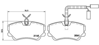 SET PLACUTE FRANA FRANA DISC BREMBO P23035