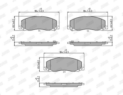 BREMSBELAGSATZ SCHEIBENBREMSE JURID 573326J 1