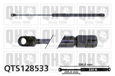 Газовая пружина, крышка багажник QUINTON HAZELL QTS128533 для VW CADDY