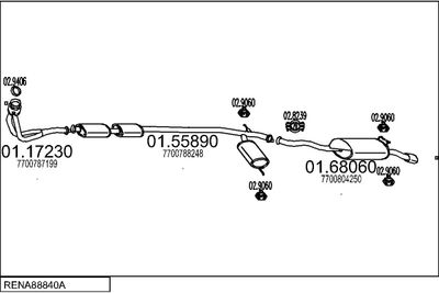 SISTEM DE ESAPAMENT MTS RENA88840A002059