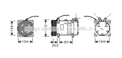 AVA QUALITY COOLING Compressor, airconditioning (UVAK034)