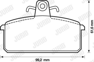 Комплект тормозных колодок, дисковый тормоз JURID 571453J для LANCIA PRISMA