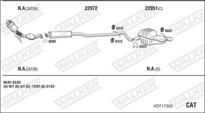 Изпускателна система WALKER VOT17322
