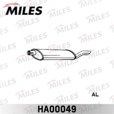 Глушитель выхлопных газов конечный MILES HA00049